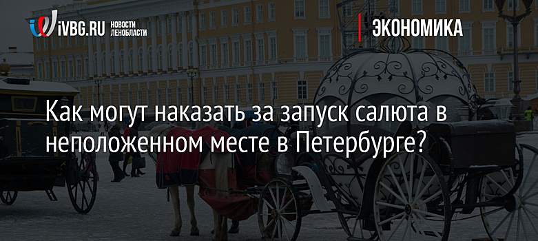 Как могут наказать за запуск салюта в неположенном месте в Петербурге?