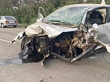 Nissan остался без «морды» в лобовом ДТП на Кубани, есть погибший