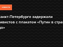 В Санкт-Петербурге задержали активистов с плакатом «Путин в стране беда»