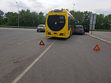 В Самаре единственный электробус попал в аварию