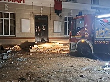 В Сумах сожгли гостиницу с иностранными военными, появились ее фото