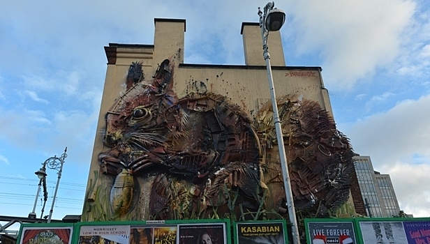 В Дублине хотят снести здание с 3D-фреской из мусора