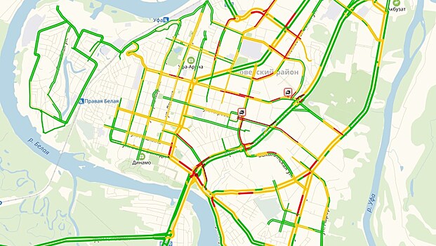 Уфу сковали семибальные пробки