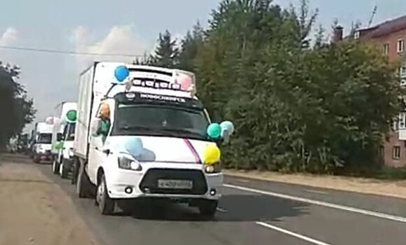 Свадебный кортеж из «ГАЗелей» в Омске попал на видео