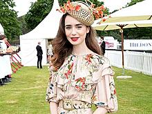 Лили Коллинз продемонстрировала яркий ретрообраз и эффектную шляпку