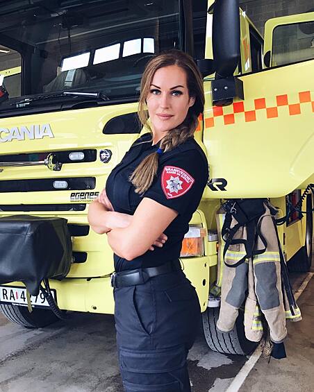 Гунн Нартен часто называют самой красивой работницей пожарной службы в Норвегии.