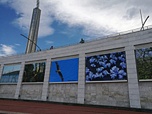 В Самаре на склоне у площади Славы заработала цифровая фотовыставка "Всё, что является частью вселенной"