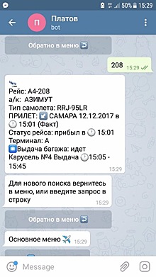У аэропорта Платов появился Telegram-бот