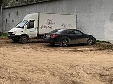 Неизвестные разрисовали «Газель» и подъезды в Песочне