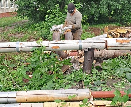Жители Топков остались без горячей воды из-за ДТП