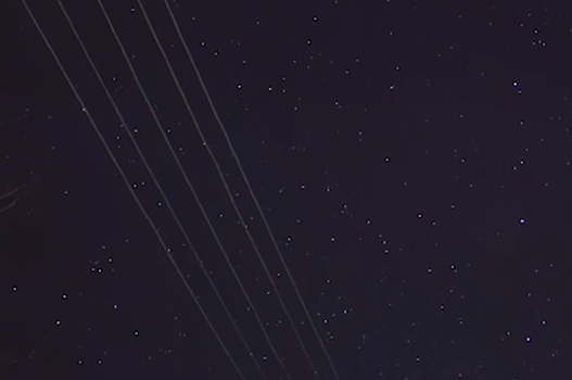 Новосибирец заснял полёт «Старлинков»