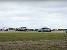 Посмотрите на дрэг-рейсинг с участием сразу пяти электромобилей