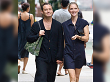 Джуда Лоу и его жену Филиппу заметили во время прогулки в Нью-Йорке