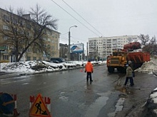 В Калининском районе Уфы продолжаются работы по очистке улиц от снега