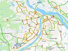 Пробки в Нижнем Новгороде достигли 9 баллов