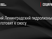 Бывший Ленинградский гидролизный завод готовят к сносу