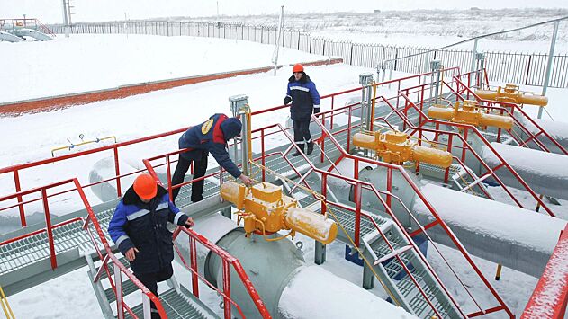 Добыча газа в России упала