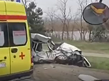 В жуткой аварии в Анапе погиб водитель (видео)