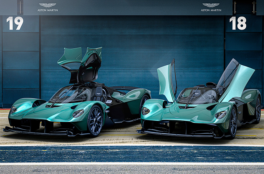 Aston Martin Valkyrie. Британская компания давно и бесповоротно перешла на турбокомпрессорные моторы, но для ультимативного гиперкара сделала приятное исключение. Гоночная природа «Валькирии» вынудила развернуться в сторону атмосферного V12 объемом 6,5 литров, который создан при участии фирмы Cosworth. Он раскручивается до более чем 11 000 об/мин и входит в состав гибридной системы пиковой мощностью 1155 л.с.