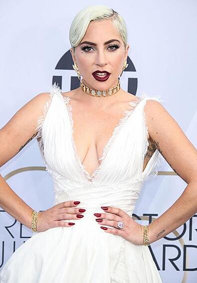 Леди Гага не считает, что ее «грустную» грудь надо корректировать или прятать. Певица носит платья с глубокими декольте, прозрачные футболки, микротопы и очень откровенные бикини. 