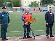 В соревнованиях по пожарно-спасательному спорту участвуют команды из 9 регионов России