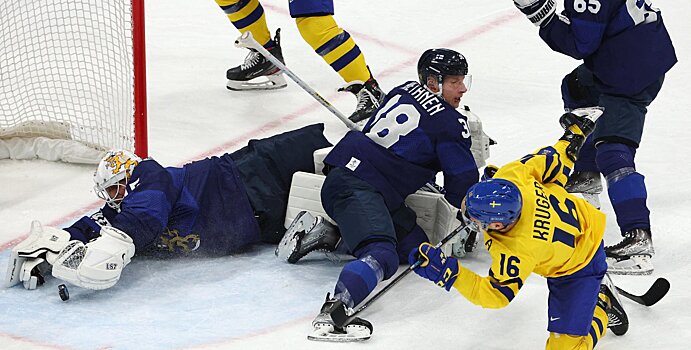 Швеция забросила Финляндии 3 шайбы в большинстве за 7:12 во 2-м периоде