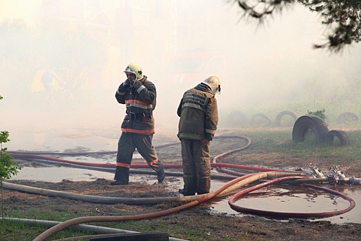 В Заволжском районе Ярославля в огне погиб мужчина, пожарные спасли его сына