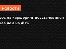 Каршеринг пока не восстановил докарантинный уровень спроса