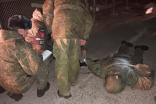 Появились кадры с места расстрела солдат в военной части в Забайкалье
