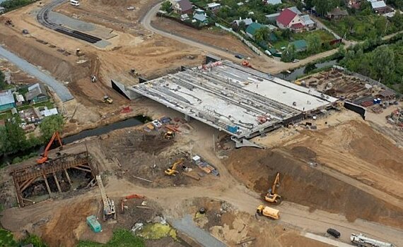 На 2 этапе Большого Казанского кольца приступили к соединению моста с дорожной насыпью