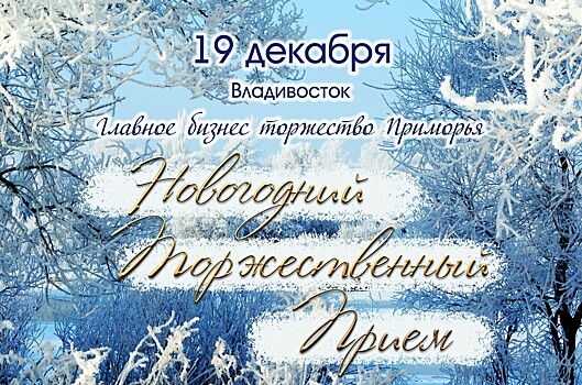 Предпринимателей Приморья приглашают на новогодний торжественный приём