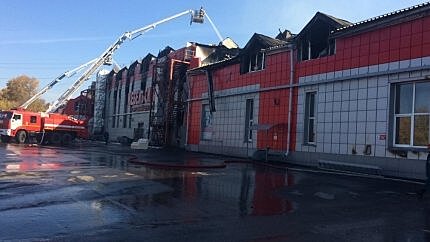 Пожар в мебельном магазине в Иркутске ликвидирован