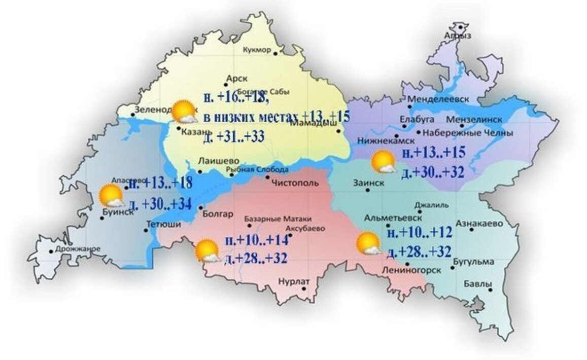 Карта осадков татарстан