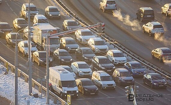 Пробки в Казани достигли 8 баллов