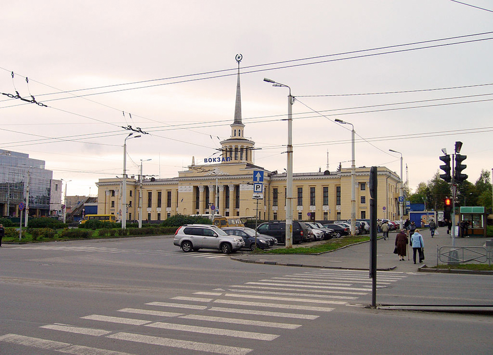 Железнодорожный вокзал Петрозаводска, Петрозаводск, Карелия, Россия, Европа