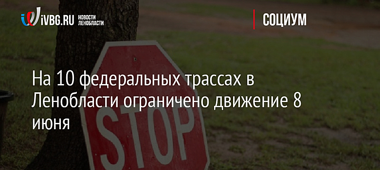 На 10 федеральных трассах в Ленобласти ограничено движение 8 июня