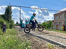 Новые люди устроили в Татищево экстремальный перфоманс на мотоцикле