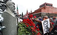 Левые силы провели в Москве акцию на Красной площади в день рождения Сталина