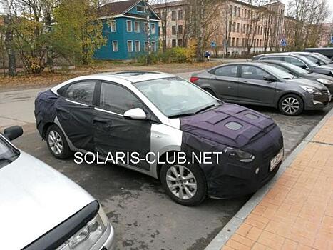 В России сфотографировали новый Hyundai Solaris