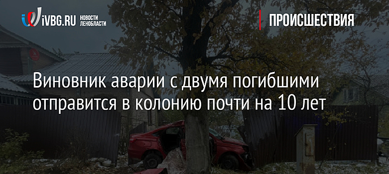 Виновник аварии с двумя погибшими отправится в колонию почти на 10 лет