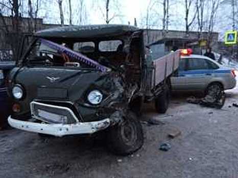 На Вологодчине патрульная машина ГИБДД попала в ДТП