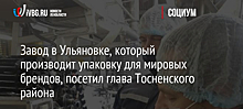 Завод в Ульяновке, который производит упаковку для мировых брендов, посетил глава Тосненского района