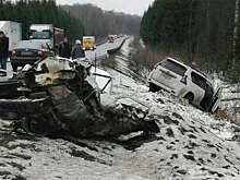 ВАЗ разорвало на части в ДТП на трассе Зеленодольск-Йошкар-Ола