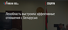 Ленобласть выстроила эффективные отношения с Беларусью