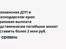 Резонансное ДТП в Краснодарском крае: страховая выплата родственникам погибших может составить более 2 млн руб.
