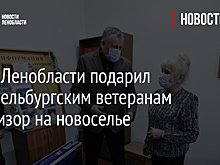 Глава Ленобласти подарил шлиссельбургским ветеранам телевизор на новоселье