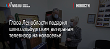 Глава Ленобласти подарил шлиссельбургским ветеранам телевизор на новоселье