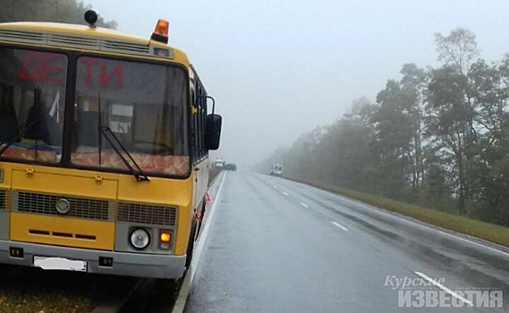 В Курской области столкнулся школьный автобус и легковушка