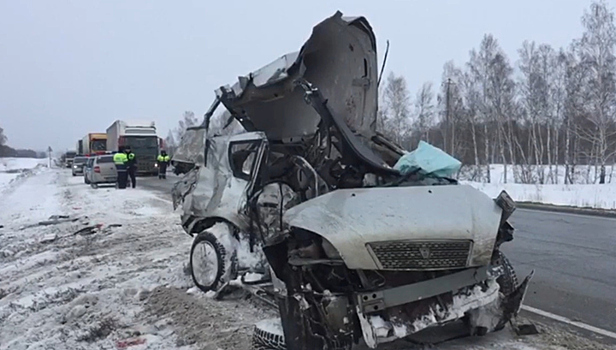 Смертельный занос: появилась запись страшного ДТП с шестью погибшими под Новосибирском
