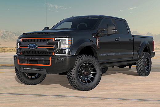 Тяжелый пикап Ford F-250 обзавёлся спецверсией Harley-Davidson